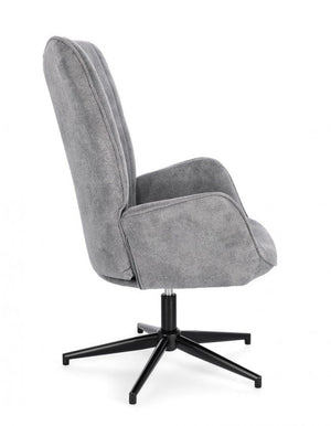 Poltrona Soggiorno 69x72x106 cm Inas in Tessuto Grigio