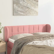 Testiera ad Orecchio-Testata con Orecchie Rosa 147x23x78/88 cm in Velluto 252887