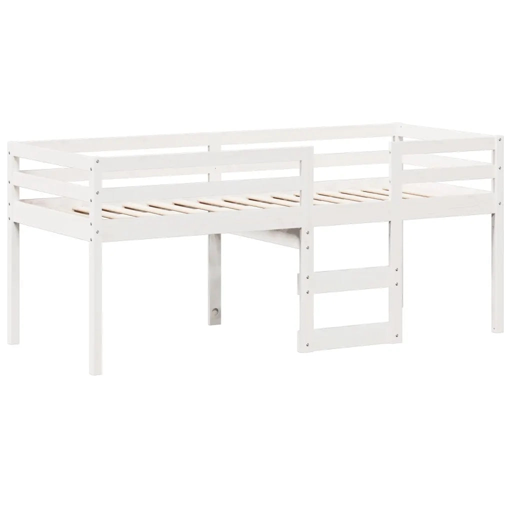 vidaXL Letto a Soppalco con Tetto Bianco 80x200 cm in Legno di Pino