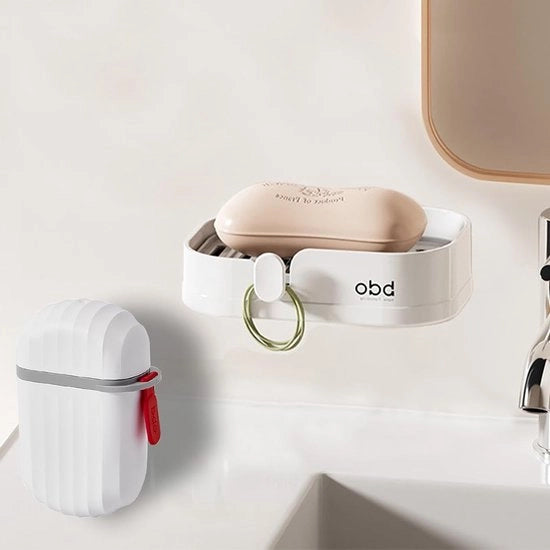 Sacchetto di sapone autoadesivo con scarico e copertura per bagno e cucina