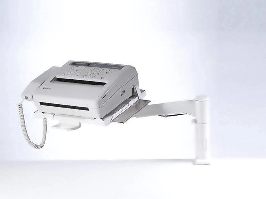 Brackette per telefono 360° girevole, 250 x 175mm, guida cavo, colore grigio chiaro, 1 pezzo