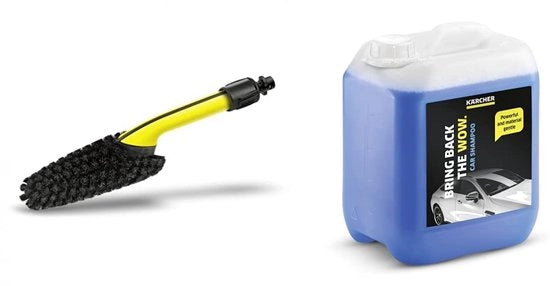 Kit di pulizia auto con spazzolino a rullo e shampoo per autoveicoli RM 619 (5 l)