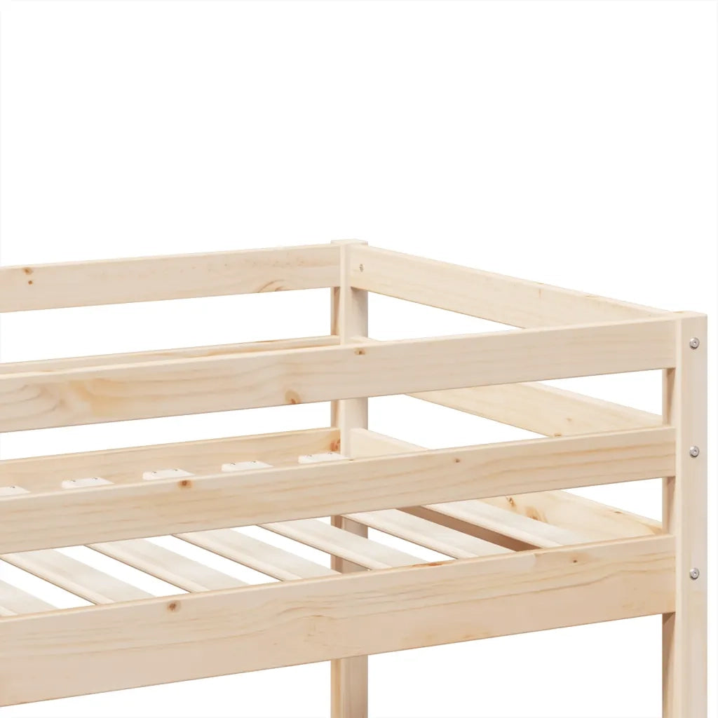 Letto singolo | Letto per adulti | Letto a Castello 90x200 cm in Legno Massello di Pino