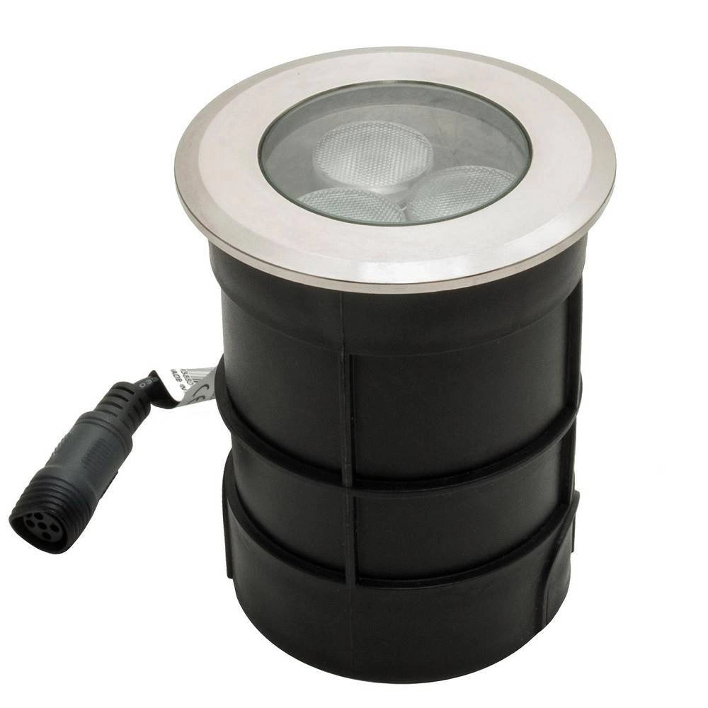 Trade Shop - Faretto Led 24v Rgbw Calpestabile Incasso 65mm Ip68 Segnapassi 9 W Rgb 4000k Dmx -