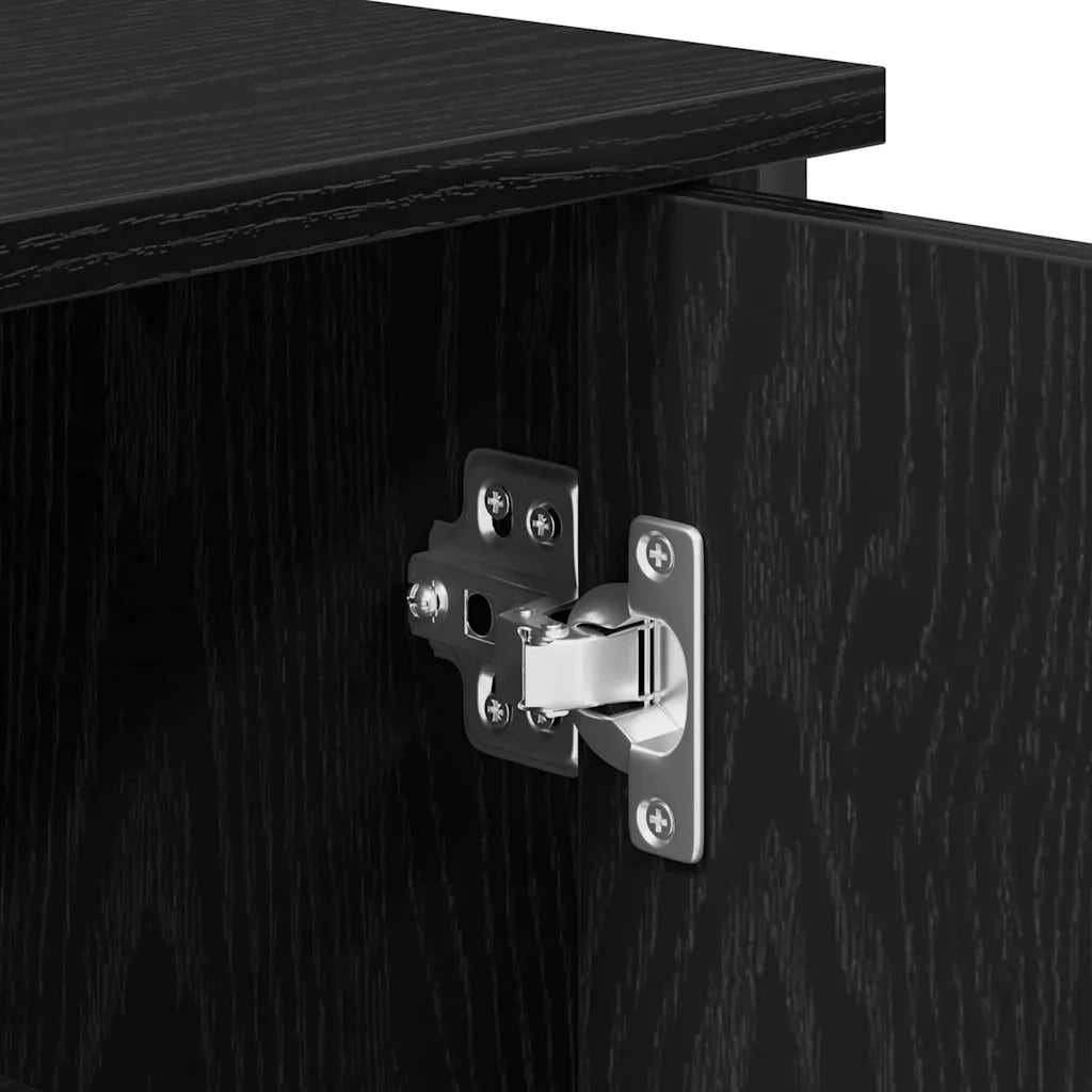 Credenza-Buffet-Armadio da cucina Rovere Nero 70 x 30 x 80 cm
