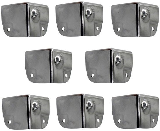 Protezione angolare in acciaio inossidabile cromato - 8 pezzi - 40 x 40 x 40 mm - Duraturo - Lucido e liscio