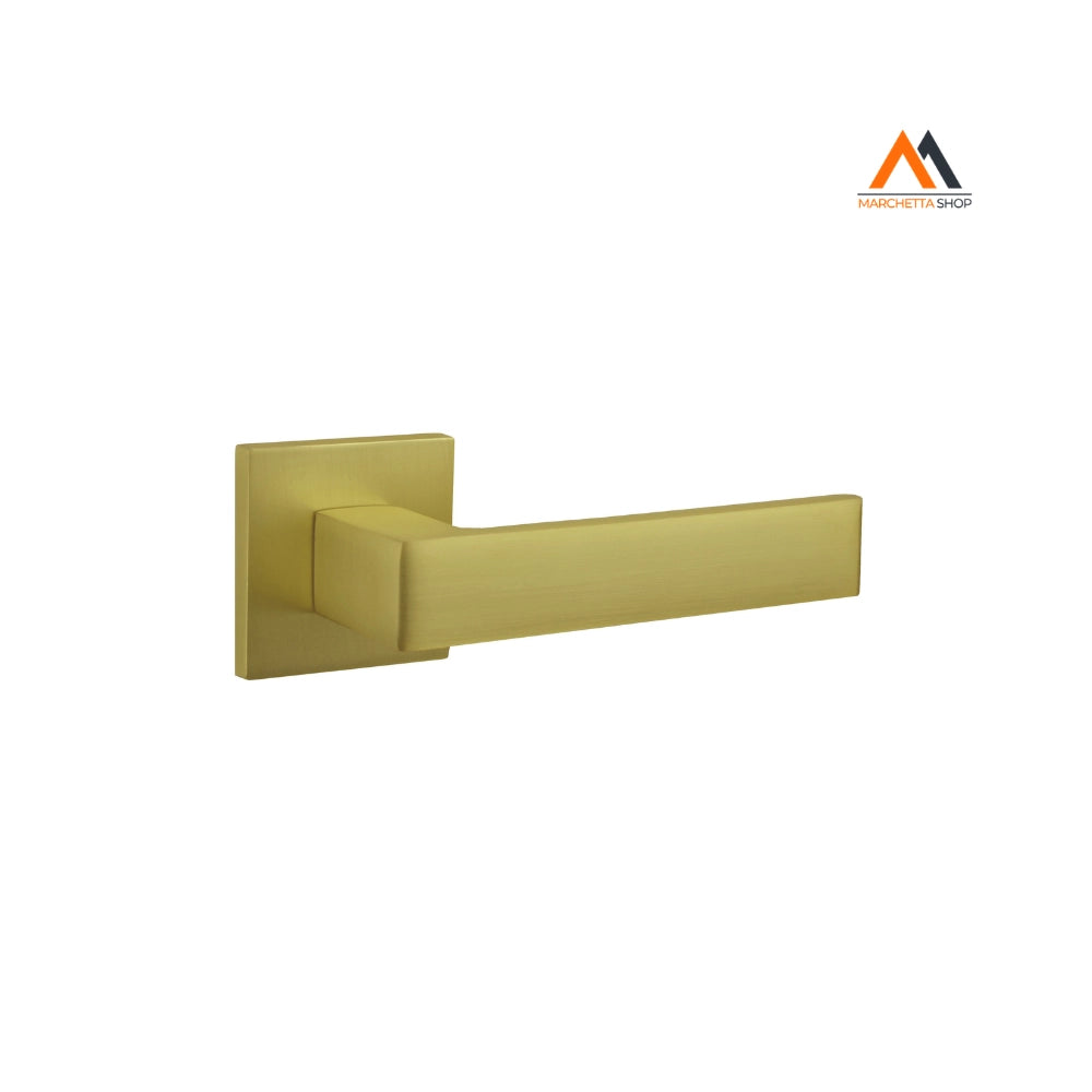 MANIGLIA ALU BLUE C/RB Q 50 F/CHIAVE OTTONE SATINATO