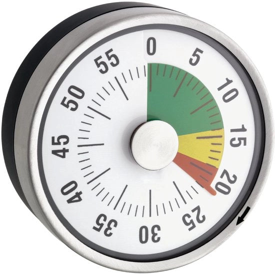 Timer Automatico Compattibile con Indicatore di Semafaro - Roto con Magnetico - Mostra il Tempo Rimanente - Diametro 78 mm - Senza Batterie - 61967