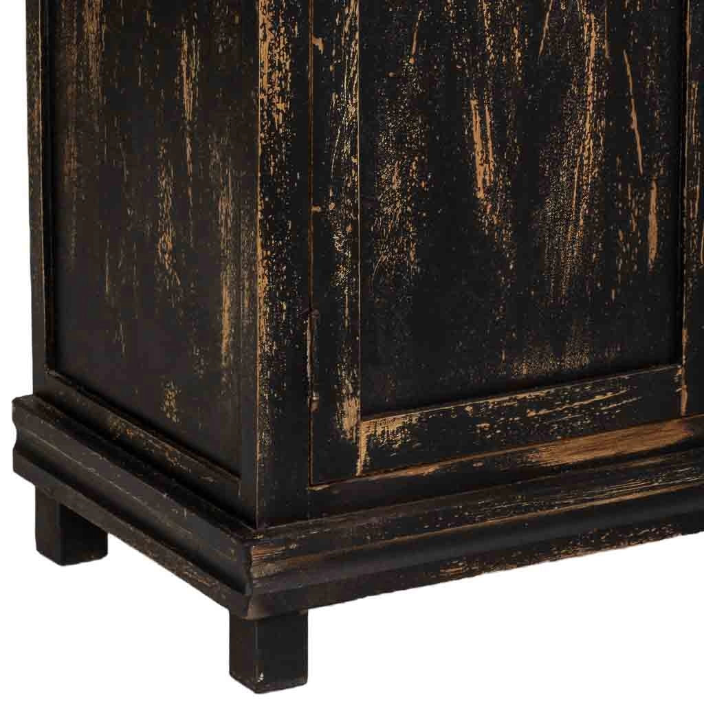 Armadio in legno nero fatto a mano 85x40x180h cm