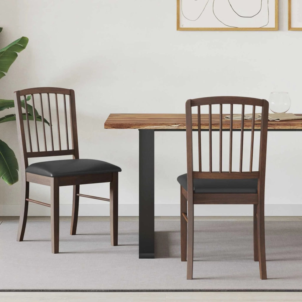 Sedie da pranzo 2 pcs Marrone Chiaro 50 x 52,5 x 91 cm