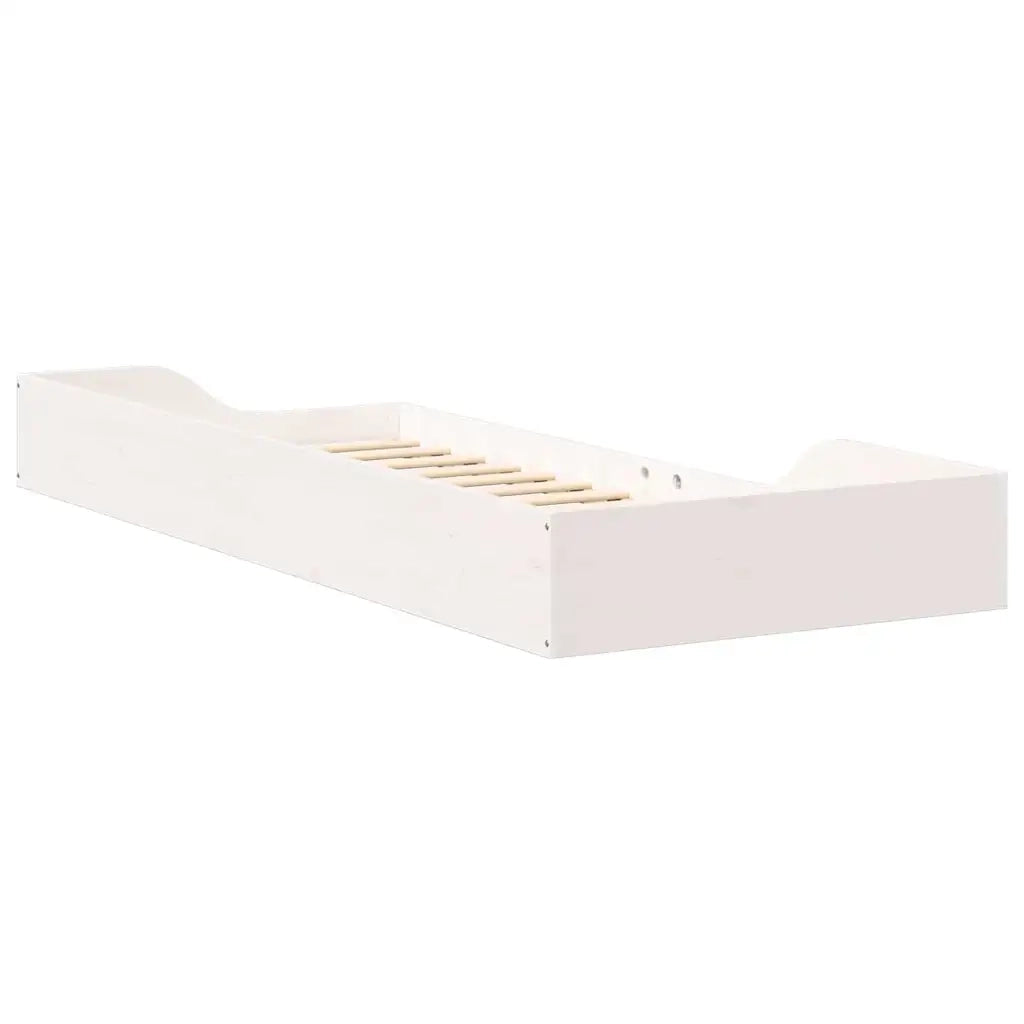 Struttura del letto Bianco 80 x 220 cm Pino massello 873410