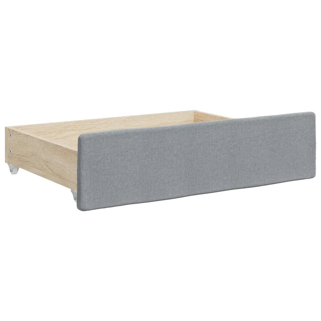 Cassetti da Letto 2 pz Grigio Chiaro Legno Multistrato e Tessuto CFW3621452