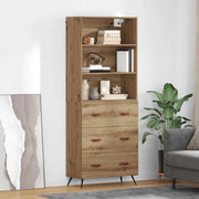 Credenza con Cassetto-Buffet-Armadio da cucina Rovere artigianale 69,5 x 34 x 180 cm 327037