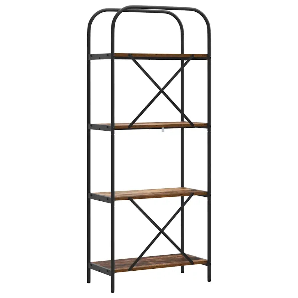 Libreria-Scaffale per Libri-Mobile di Stoccaggio Legno vecchio 60 x 30 x 146 cm Legno multistrato 138169