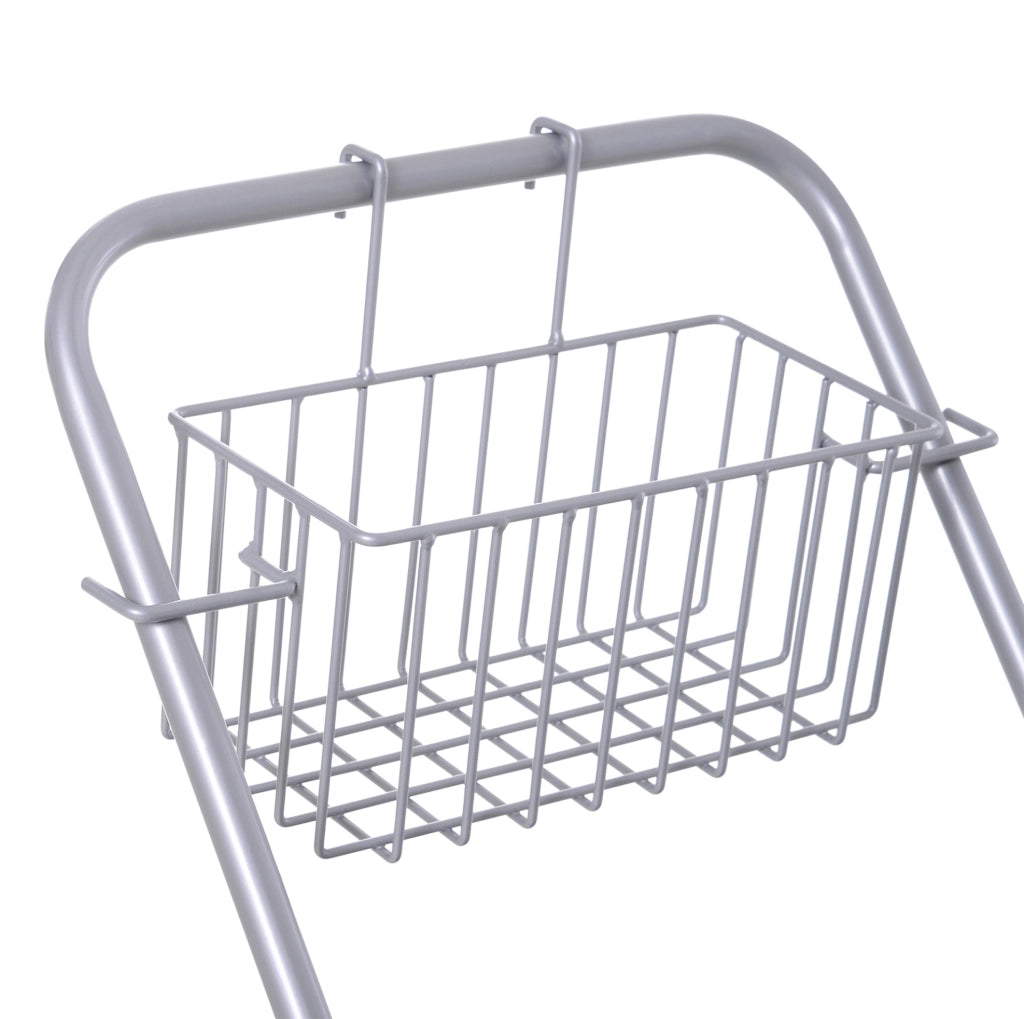 Carrello per pulizia con secchio da 25 L, strizzatore e 4 ruote blu