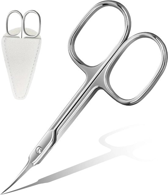 Nagelschaar RVS - Schuine & Scherpe Punt - Schaartje Nagelriemen - Nagelknipper Wenkbrauwen & Details - Nagelschaartje Inclusivo Cappuccio Protettivo