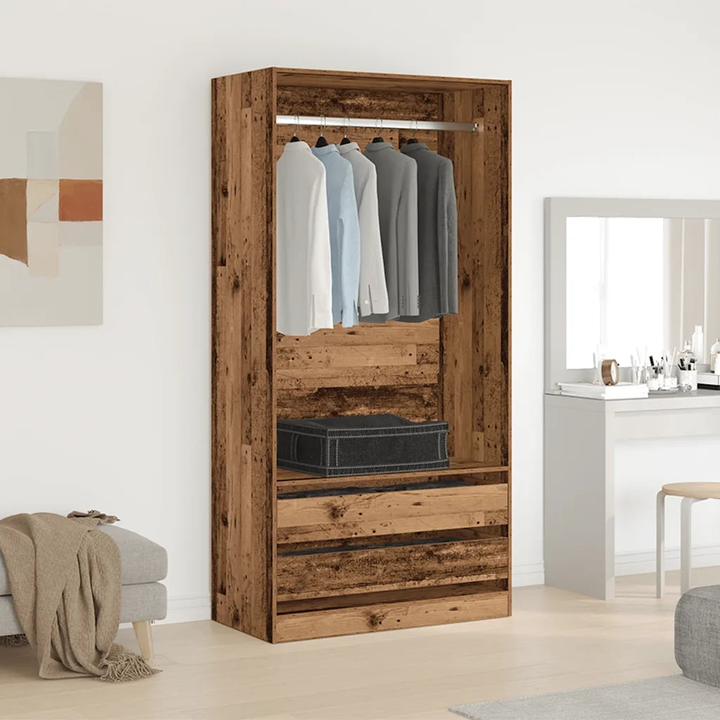 Armadio Legno Antico 100x50x200 cm in Legno Multistrato 3318626