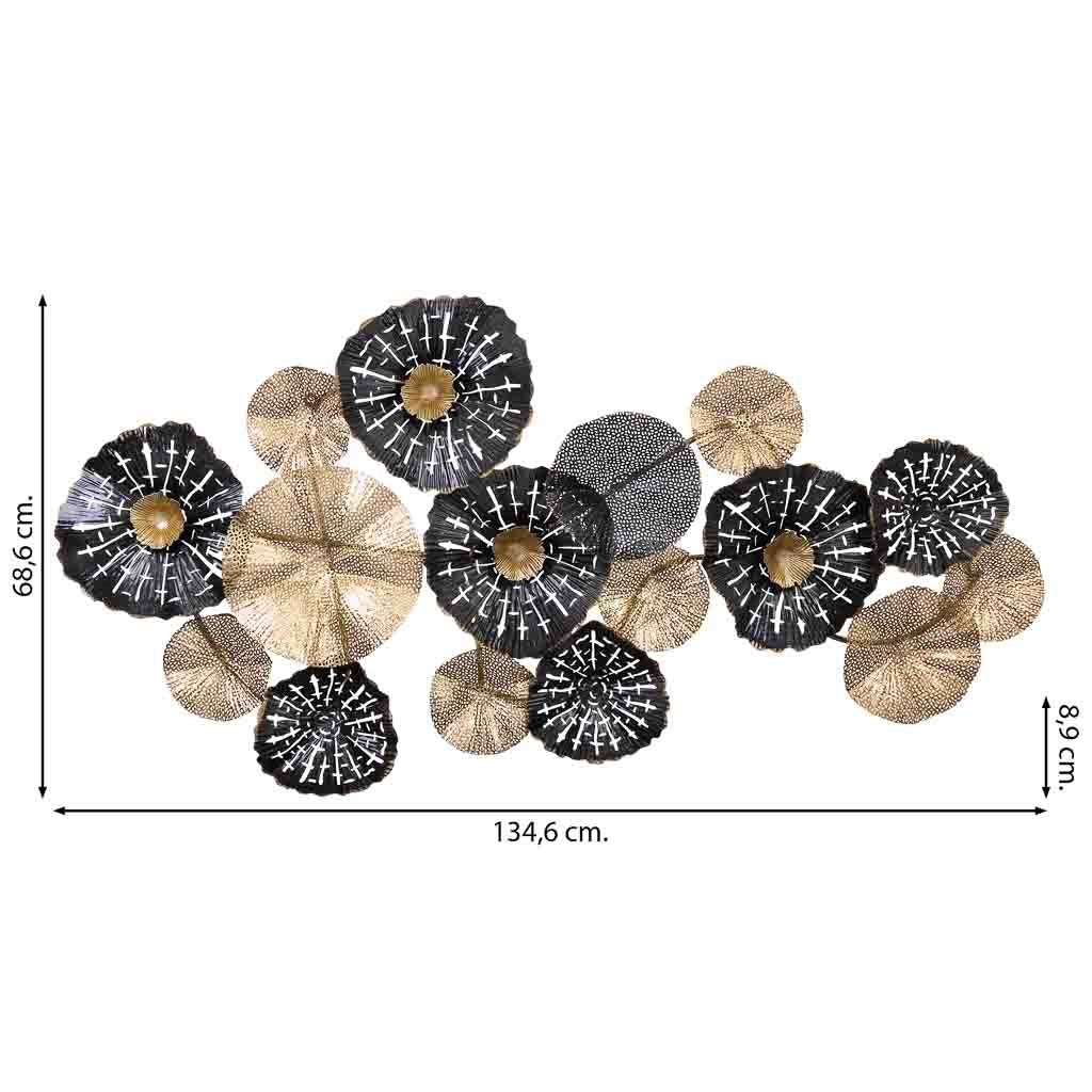 Carta da parati decorativa in metallo 134,6x68,6x8,9