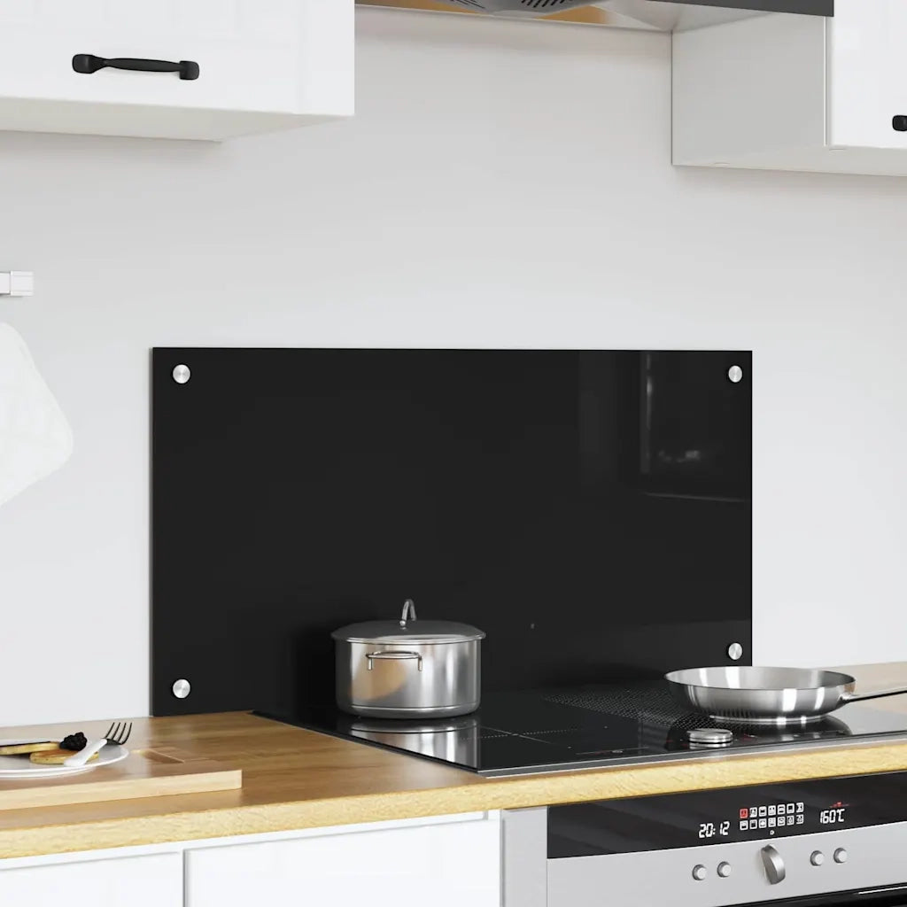 Schienale da cucina Nero 80 x 40 cm vetro temperato CFW9593374