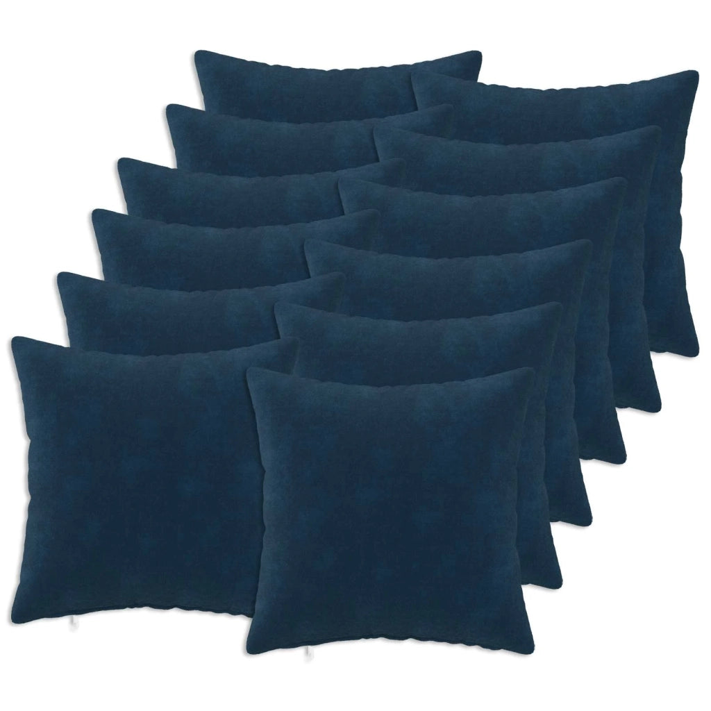 Cuscino con cuscino HEERLEN 12 pz Blu Fleece in microfibra 926628
