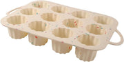 Muffiniera con maniglia - resistente al lavastoviglie - 12 muffins - BPA libero