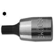 Beta 900ME 4 Chiave a Bussola Giravite Maschio Esagonale Attacco Quadro Femmina 1-4'' Cromata Inserti Bruniti 4 mm