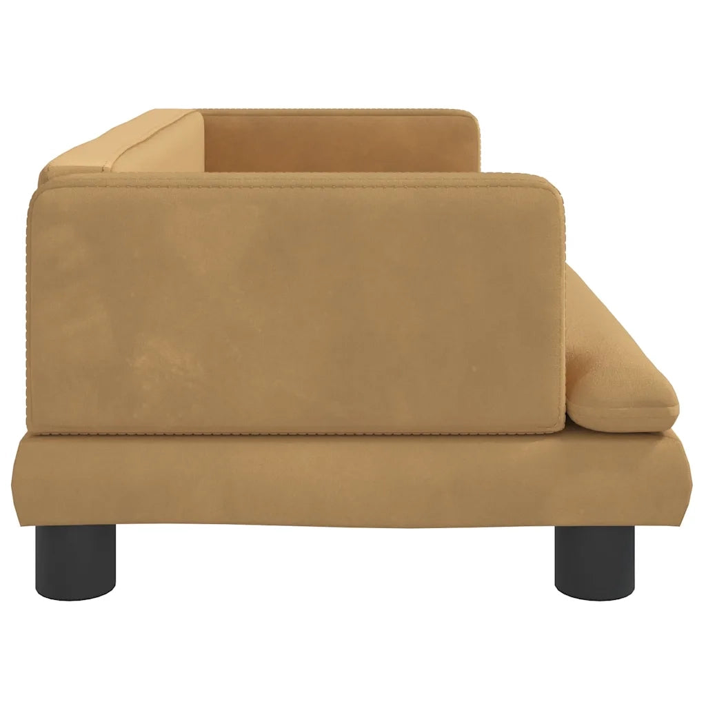 Lettino per Cani Marrone 80x45x30 cm in Velluto 171899
