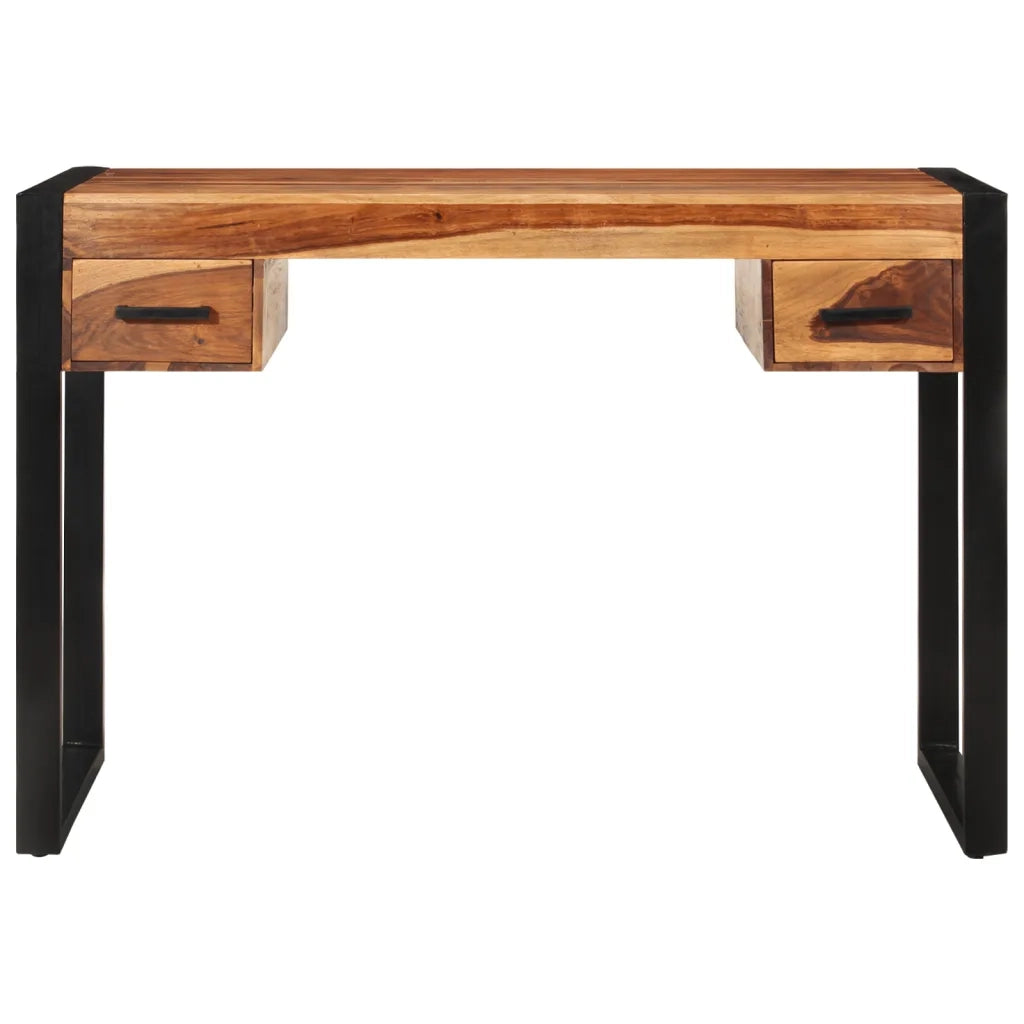 Scrivania con 2 Cassetti 110x50x77cm Legno Massello di Acacia 247401