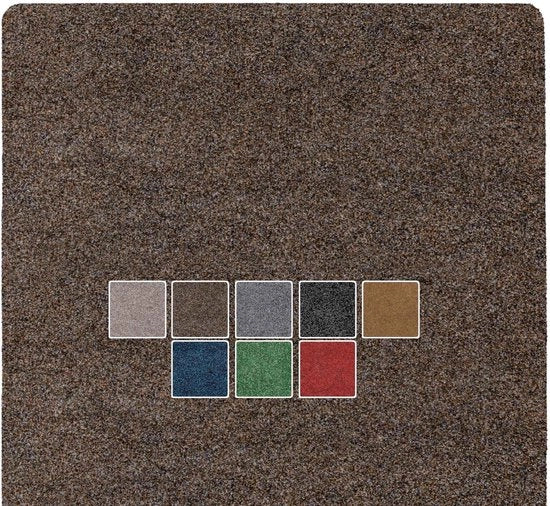 Vestibolo e interni in panno di assorbimento in tessuto resistente, colore marrone scuro, dimensioni 80 x 120 cm