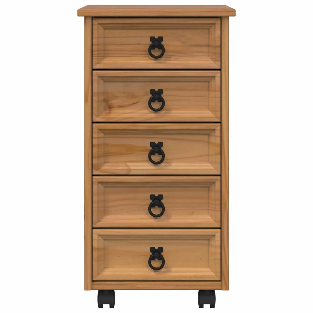 Armadietto Rotolante con Cassetti CORONA Marrone Miele 42040531