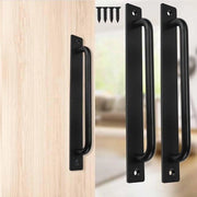 Due maniglie in alluminio lega nera per porte e cassetti (212 mm) per porte scorrevoli, garage e serra