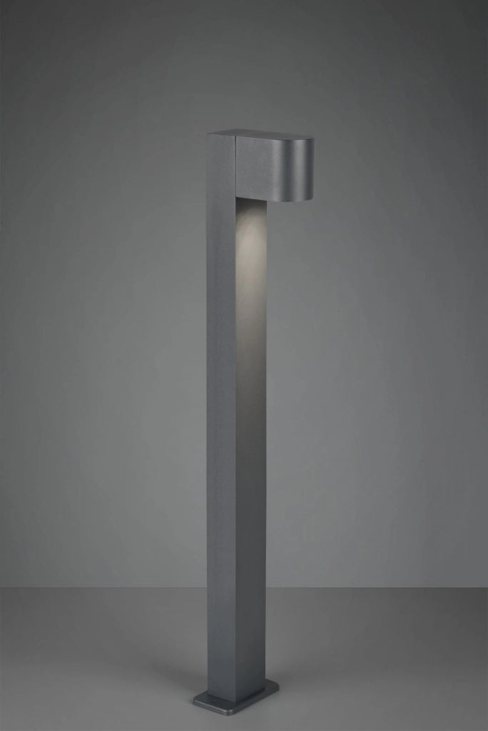 ROYA PALO ALTO DA ESTERNO FUSIONE ALLUMINIO STONDATA ANTRACITE IP44 H.100CM 1 LUCE ATTACCO GU10