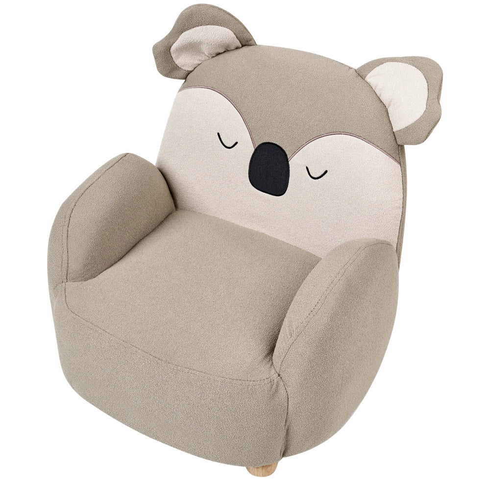 Poltrona per bambini Koala Tortora Imbottitura Sedia bassa per bambini Koala Forma di orso
