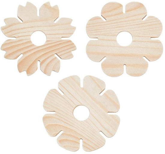 Dischi per tessere 3 stili - Piastrelle in legno - Nodi - 8 canali - Per bracciali di amicizia - Dimensioni: 98x98x5mm, 100x5mm, 96x5mm - Disco per filato