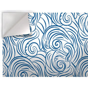 ONDE RICCE - Pellicola stampata adesiva in PVC finitura opaca Misura: 100x1000 cm, Colore: Celeste