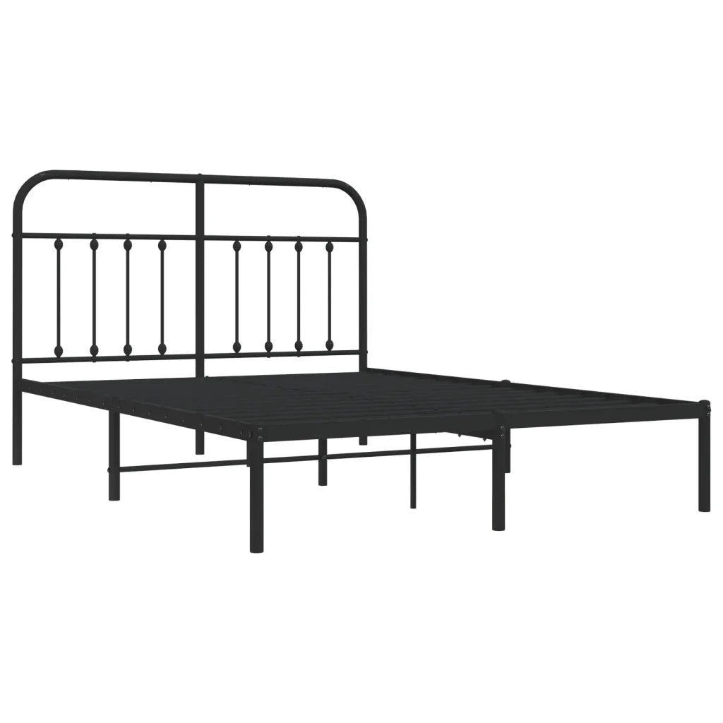 Giroletto con Testiera in Metallo Nero 140x190 cmcod mxl 127111