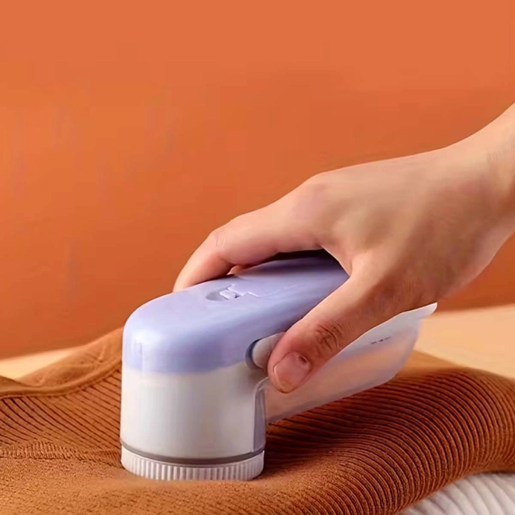 Rasoio elettrico portatile anti-pelucchi e lanugine per vestiti e tessuti Blu Avizar