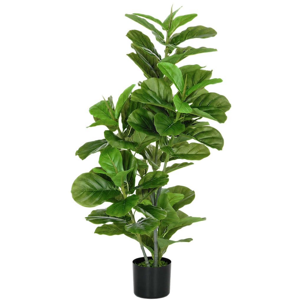 Planta Artificiale Ficus ¨C zephmum ¨C Verde 110 cm con Maceta e Musgo