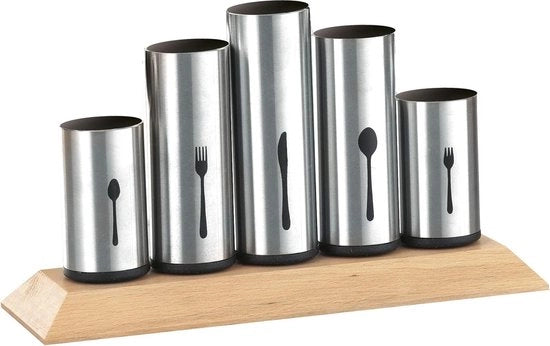 Organizzatore di Cucina con 5 Orecchioni in Acciaio Inossidabile Non Rimossi per 12 Articoli di Cucina.