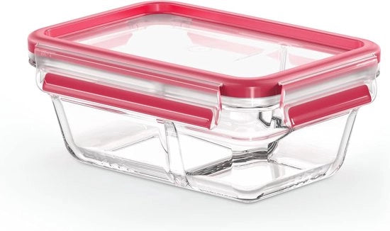 Contenitore di conservazione in vetro soffiato 0,8L - Resistente a microonde, forno e congelatore - 100% impermeabile e resistente a lavastoviglie