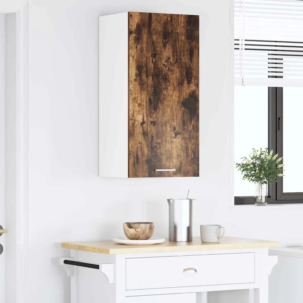 Armadio pensile Rovere Affumicato e Bianco 40 x 31 x 80 cm