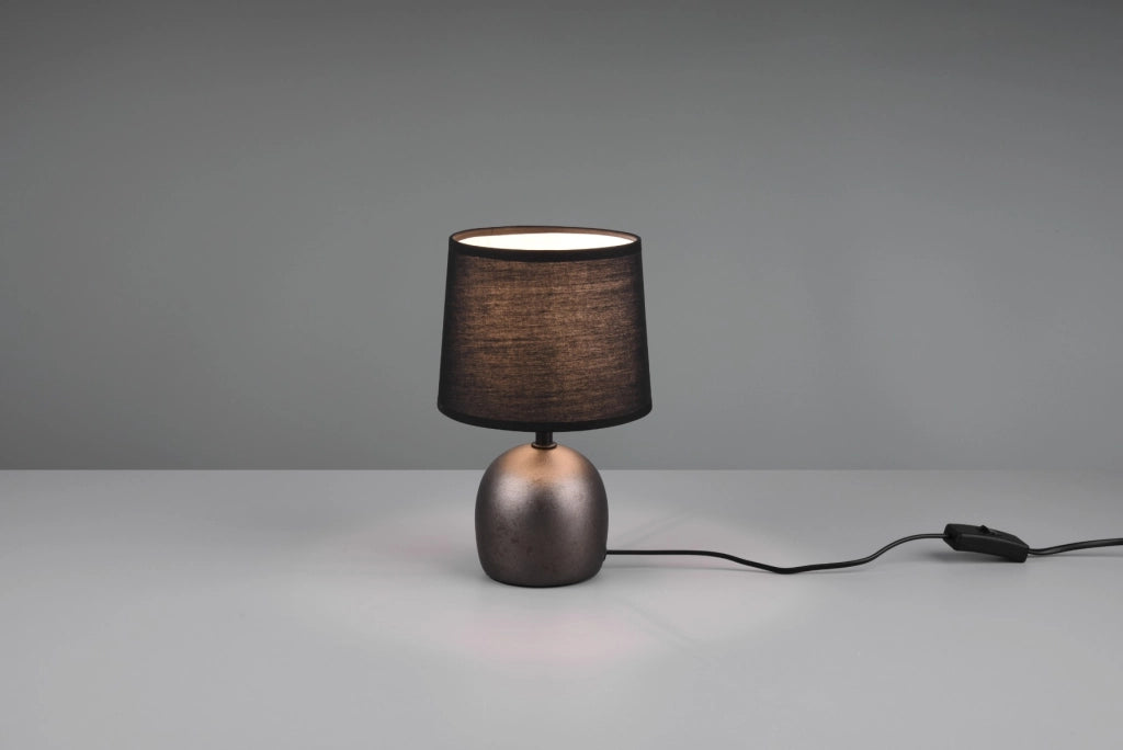 Lampada da tavolo MALU ceramica nichel nero E14 RL