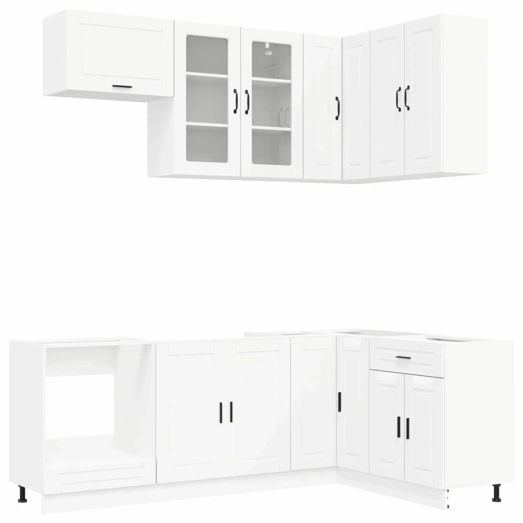Unità Cucina PORTO 8 pcs Bianco Legno ingegnerizzato 3438487