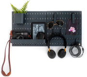 Organizzatore di Pegboard Completo per Casa e Ufficio - Bianco o Nero (Bianco, Set di 2 Pannelli)