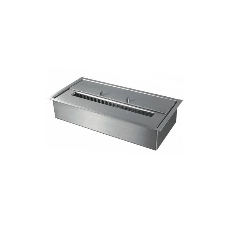 Biobruciatore da inserto 1 L con serbatoio troppo pieno, fibra assorbente e spegnifiamma – per camini a bioetanolo – Tecno Air System