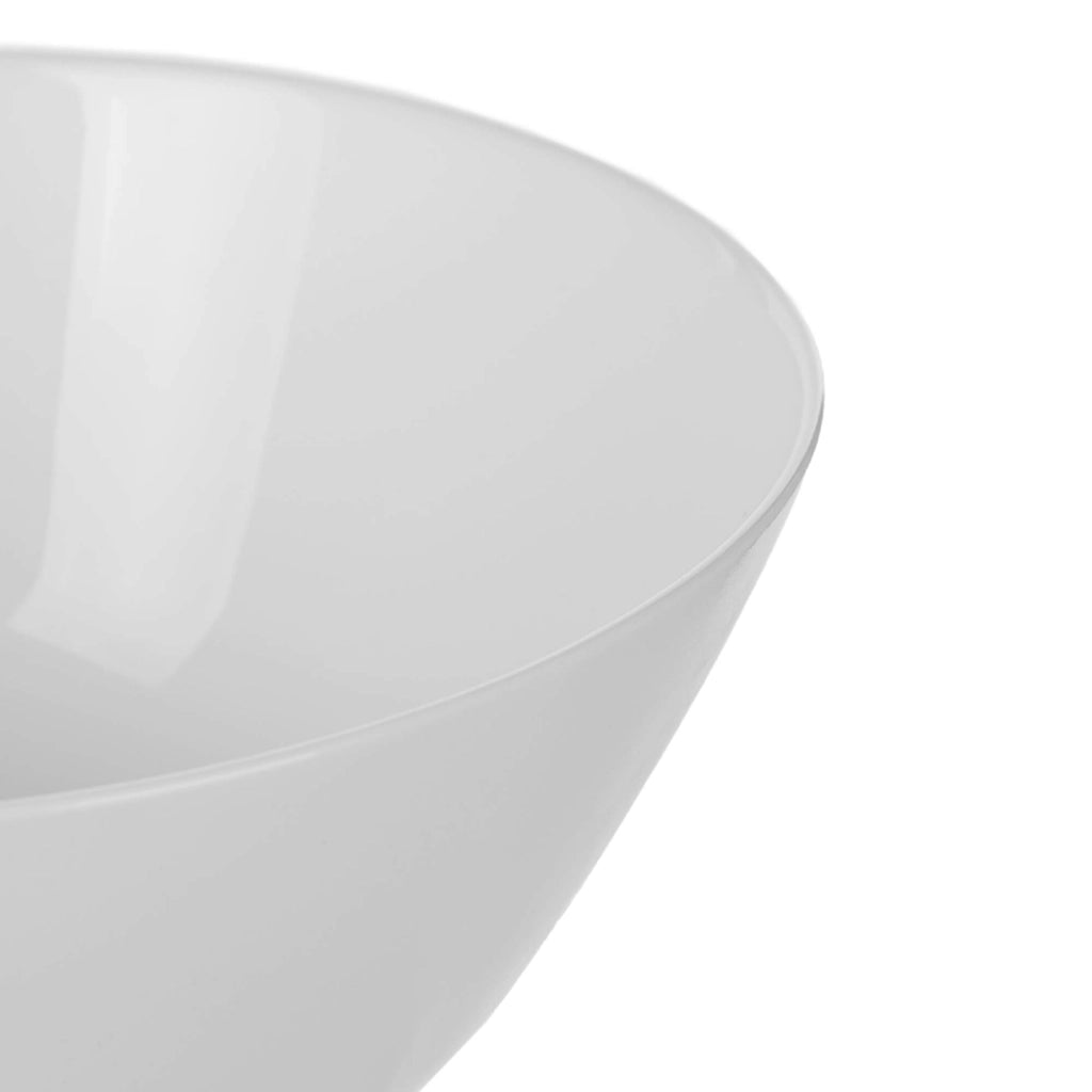 Set di 3 ciotole in vetro KADAX da 18 cm per insalata, zuppa e snack, colore bianco.