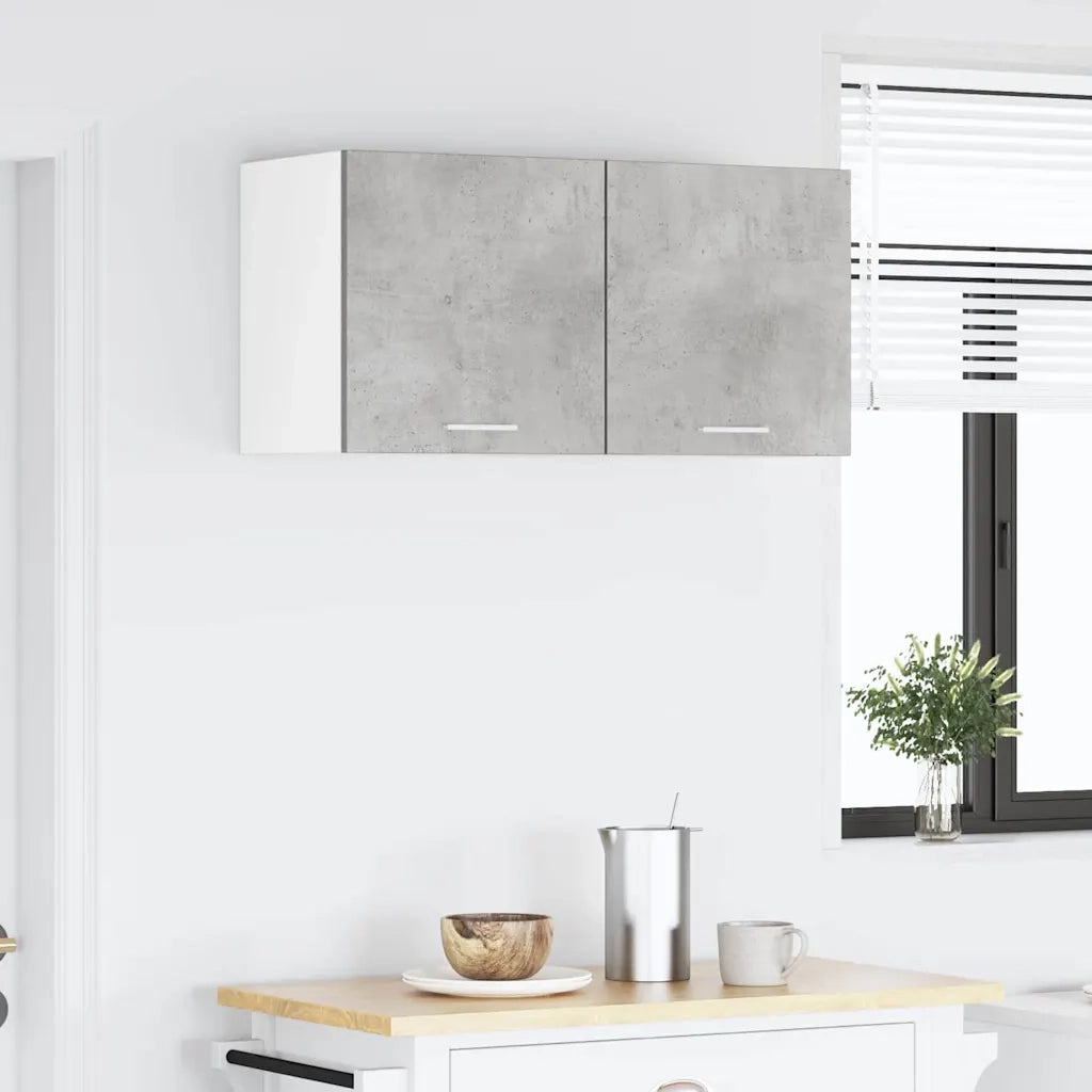 Armadio pensile Grigio Cemento e Bianco 40 x 31 x 40 cm 884136