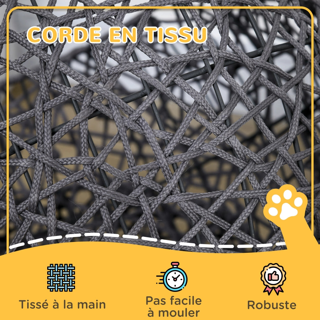 Letto per gatti rialzato con cuscino ¨C zephmum ¨C crema 50x50x60 cm