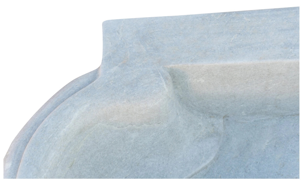 Biscottini Vasca in marmo bianco L80xPR57xH16 cm realizzata completamente mano Offerta