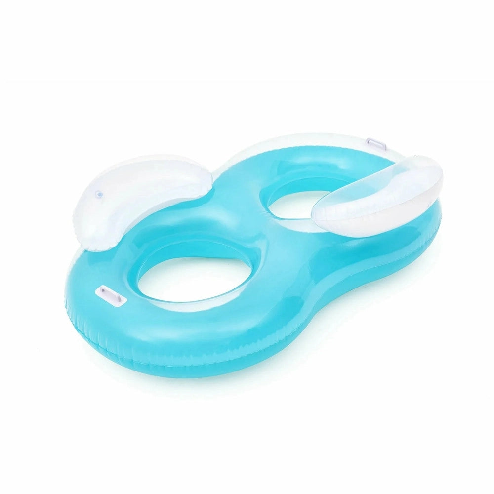 Trade Shop - Salvagente Poltrona Doppio Gonfiabile 2 Persone Con Schienale Maniglie Piscina Mare 43009 -